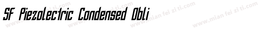 SF Piezolectric Condensed Oblique字体转换